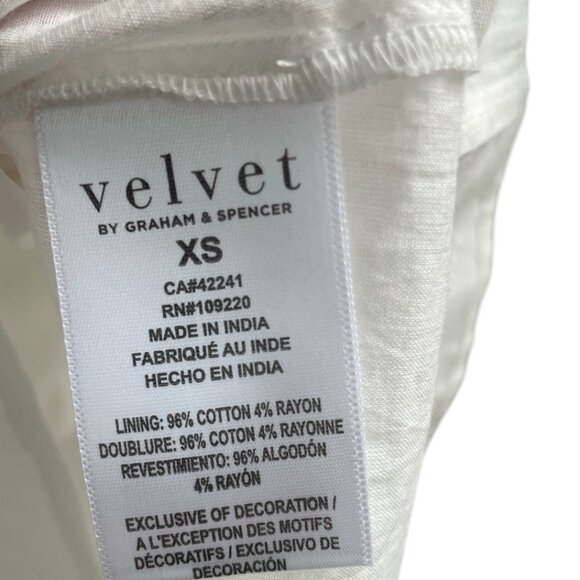 Velvet by Graham & Spencer Beach Eyelet Mini Dress in Ivory Size XS - Picture 13 of 13